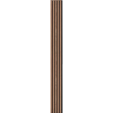 Mophorn Panneaux acoustiques à lattes de bois 7,9 x 94,5 pouces, panneau mural en imitation bois MDF pour intérieur moderne, réduction du bruit, noyer