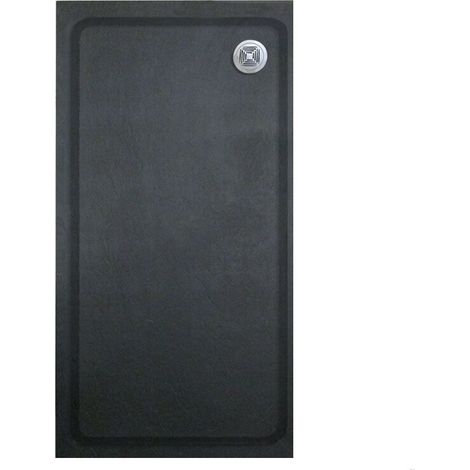 Black Rectangular Slate Effect Shower Tray - 1200 x 800mm - Balterley (1/4)