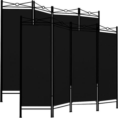 Lot de 2 Paravents 4 pans, Noir, 180 X 160 cm pour chambre et salle de bains (1/5)