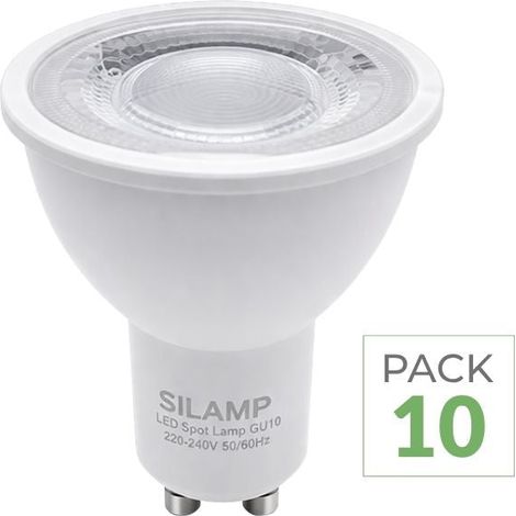 Ampoule LED GU10 Dimmable 8W 220V SMD2835 PAR16 60° - Pack de 10 / Blanc Neutre  - SILUMEN