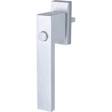 Fenstergriff Fensterolive Rasterolive Kindersicherung Druckknopf Fensterbeschlag Silber eloxiert F1 (1/3)
