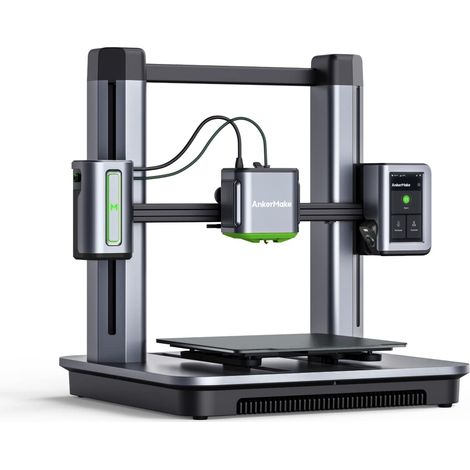Stampante 3D AnkerMake M5, stampante 3D FDM, 5 volte più veloce ed extra intelligente, riduzione dei tempi di stampa del 70%, dettagli uniformi di 0,1 mm, monitoraggio della telecamera AI integrato