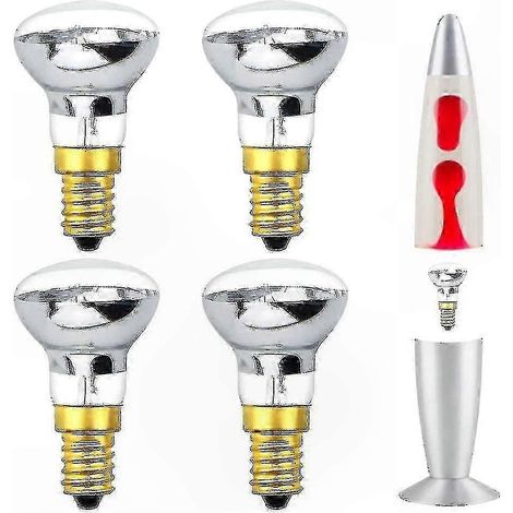 Ampoule à réflecteur E14 R39 blanc chaud 25 W, petit culot Edison, pour spot (lot de 4), classe énergétique C