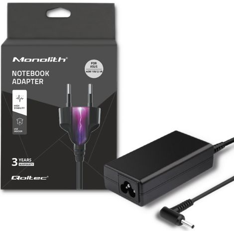 Qoltec Asus Laptop-Netzteil 40W 19V 2,1A 2,50,7 +Stromkabel (1/5)