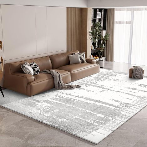 Vamcheer Teppich 160x230 Grau Flauschig Moderner Komfort Schwamm (1/5)
