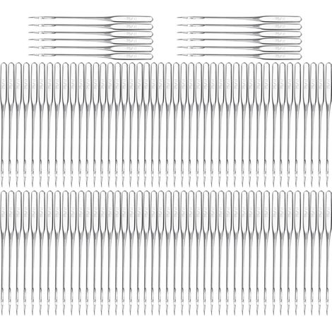 Lot de 100 aiguilles à coudre en acier haute dureté, accessoires pour machine à coudre, type 11 (1/5)