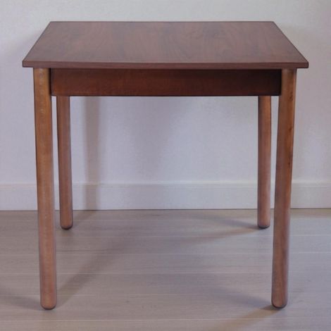 Tavolo fisso in legno con gamba Tonda RISTORANTE misura 80x80 NOCE (1/5)