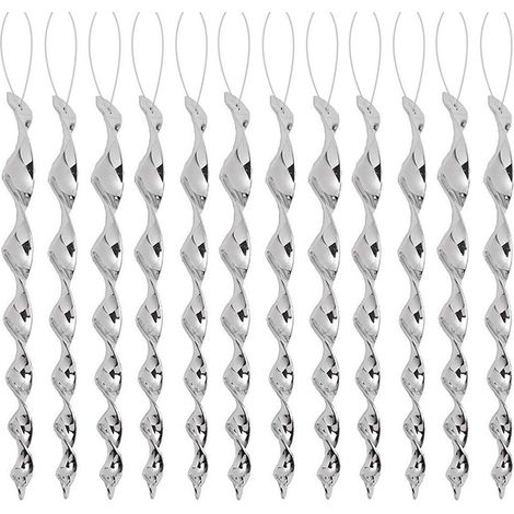 Reflective Spiral Scarecrows, Pack of 10, Silver, 30cm