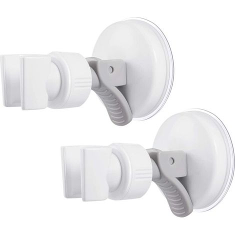 Adjustable Suction Cup Shower Head Holder, Shower Head Bracket, Universal Mounting Bracket ABS Plastic Chrome Polished Marble Glass Metal Ceramic (1/5)