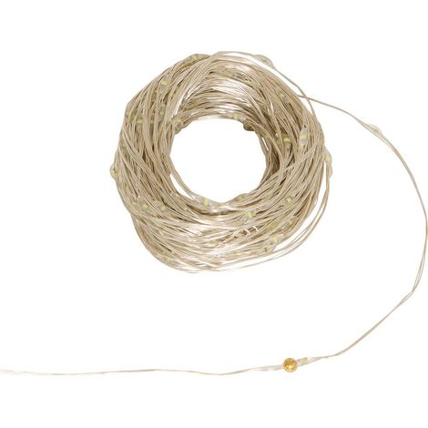 Luce di stringa solare all'aperto 300 led bianco freddo l.30m rame - Feeric lights & christmas
