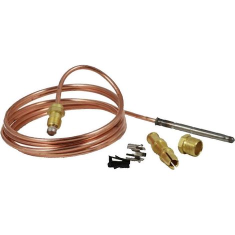 Compatible avec les thermocouples de chauffage à gaz, sortie 25-30 mV, avec écrou de connecteur fileté externe, 90 cm de long, multicolore. (1/5)