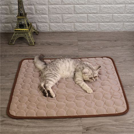 Tapis rafraîchissant pour chiens et chats, en soie glacée, couverture pour canapé, lit ou voiture, idéale pour l'été