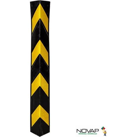 Protection Angle Caoutchouc Jaune Haute Visibilité, Protection Robuste - Novap