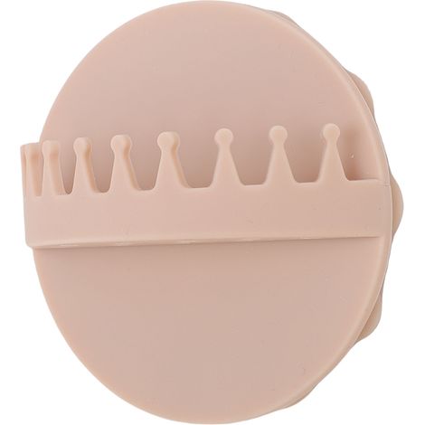 Attrape-cheveux mural de douche à ventouse, rangement facile, collecteur de cheveux universel en silicone beige pour salle de bain (1/5)