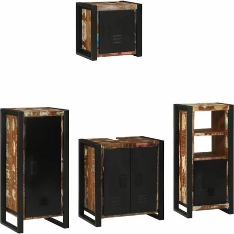 Maison Exclusive - Badezimmermöbel-Set mit Regal 4 pcs Massives u