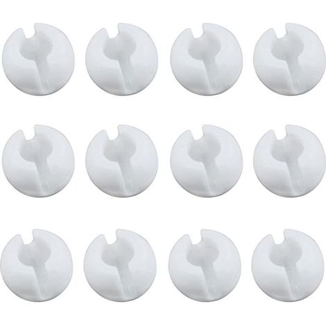 Cordon de traction à boucle de positionnement en plastique blanc de 8 mm pour store vénitien/enrouleur, avec verrouillage à billes ajusté (1/5)