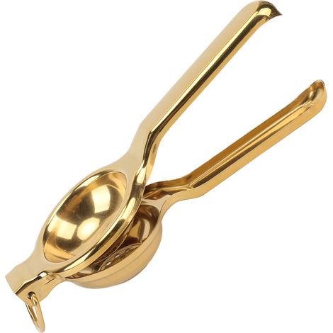 Zitronenpresse aus Edelstahl mit ergonomischem, extra langem Griff und Hebering für die Küche, Gold (1/5)