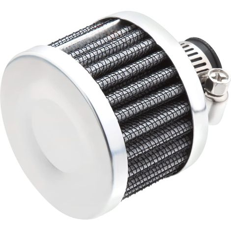 BRAVIX Filtre à air universel de 12 mm, compatible avec la plupart des voitures, camions, motos (argent) (1/4)