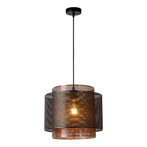 Lucide ORRIN - Lampadario a sospensione, Ø 34 cm, 1 x E27, colore: Nero (1/4)