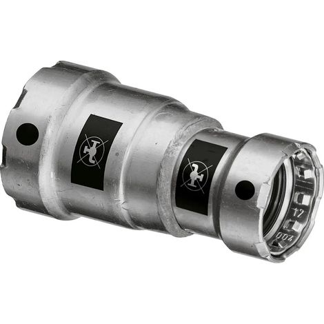 Viega Megapress-Manguito reductor, DN1 20, DN2 15, acero no aleado, revestimiento de zinc-níquel, modelo 4215.2, 734145