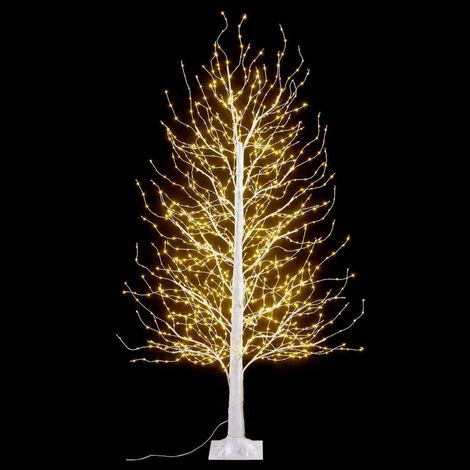 Albero Natalizio Luminoso con 1300 Luci Led Bianco Caldo Interni ed Esterni Altezza 1,8 Metri 234 Rami (1/4)