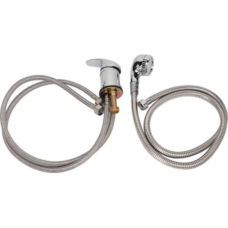 Kit de Robinet de Salle de Bain Flexible Anti-Fuite avec Douchette pour Eau Chaude et Froide (1/5)