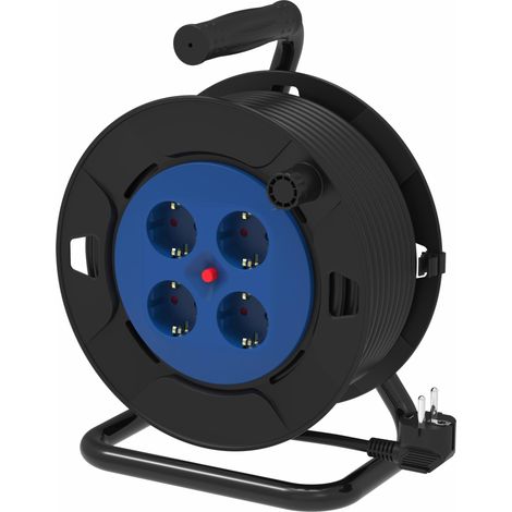 Enrouleur de câble multiprise 4 prises 25m Protection Surtension et Protection Enfants (1/5)