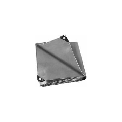 Lona protectora ZVD, lona de polietileno de 2x2 m, gris con ojales, impermeable y resistente a la intemperie para muebles de jardín, madera y piscinas - Crezuo (1/4)