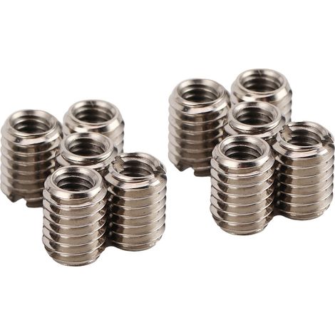 10 pièces inserts filetés en acier inoxydable écrous réducteurs filetage femelle M4x0.7 filetage mâle M6x1.0 longueur 8mm (1/5)