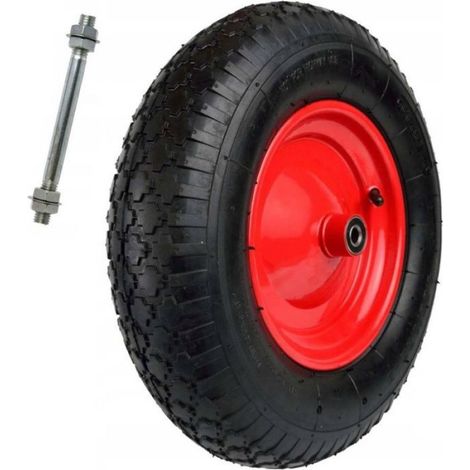 Roue Gonflée Complète - 4.00x8 - Jante Métal - Diamètre 399 mm - Largeur 100 mm - Poids 2.66 kg