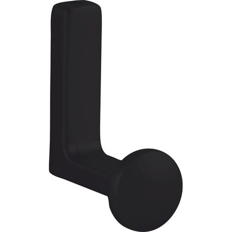 Mantelhaken Eryx- 25mm breit, 62mm hoch, Zinkdruckguss schwarz matt - Innenbefestigung, inkl. Schrauben und Montagezubehör