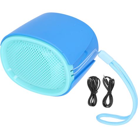 Enceinte Bluetooth 5.0 Portable A6 Haut-Parleur Stéréo Sans Fil avec Lanière Bleue (1/5)