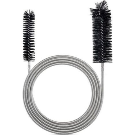 Brosse de nettoyage flexible pour tube d'alimentation - Outil de nettoyage de tuyau - Noir（2M）