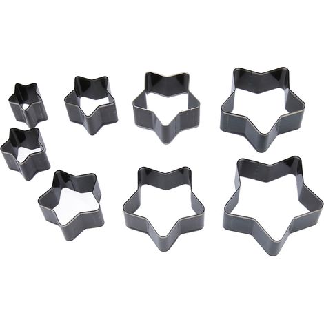 Jeu de matrices de perforation pour cuir, matrice de perforation creuse en acier à haute teneur en carbone en forme d'étoile à cinq branches, outil de perforation pour cuir à faire soi-même (1/5)