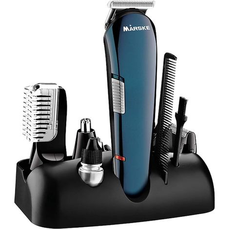 Professional cordless waterproof 5-in-1 hair clipper, beard trimmer, hair trimmer, ear and nose trimmer (1/5)