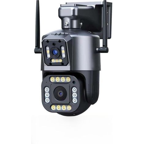 Caméra de sécurité à domicile Caméra IP HD 6K trois objectifs Zoom 8X caméra de sécurité extérieure PTZ suivi de mouvement caméra IP 4K système de caméra de vidéosurveillance for maison intellinte(4K (1/5)