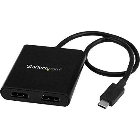 StarTech.com USB-C auf Dual HDMI Adapter, USB Typ-C Multi-Monitor MST Hub, Dual 4K 30Hz/1080p 60Hz HDMI Laptop Display Extender / Splitter, extra langes integriertes Kabel - nur Windows (1/5)