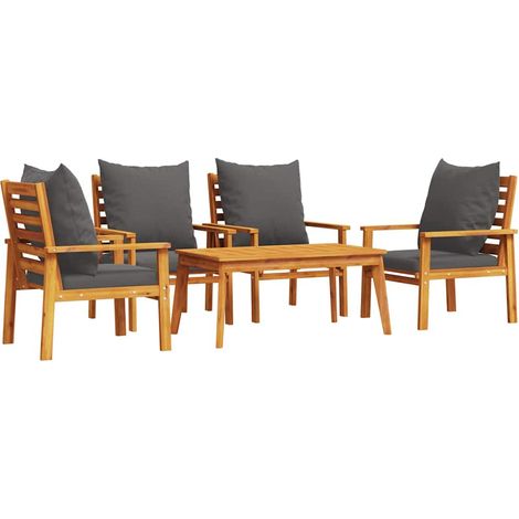 Maison Exclusive - Juego de muebles jardín 5 pzas con cojines mad (1/5)