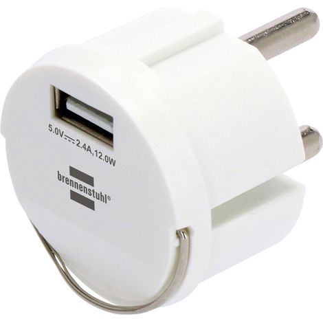 Brennenstuhl  USB Ladegerät 12 W 1x USB-A  Weiß Innenbereich