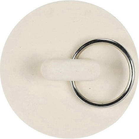 Bouchon de lavabo/baignoire en caoutchouc blanc de 2,5 cm (1 pouce), bouchon d'évier, bouchon de vidange, bouchon d'évier, bouchon d'eau (1/5)