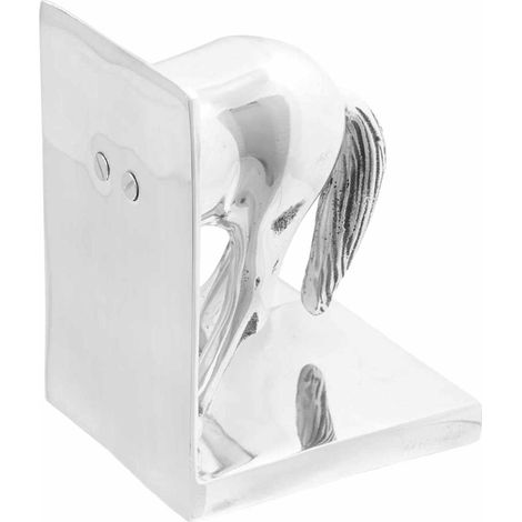 Serre-livres 2 pcs Argenté 11 x 14 x 25 cm Aluminium
