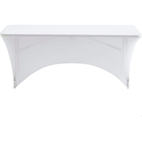 Housse de Table de Jardin imperméable Blanche - Protection de Table élastique 180 x 76 x 76 cm - Housse de Meuble de Jardin résistante avec Attache de Renfort (1/5)
