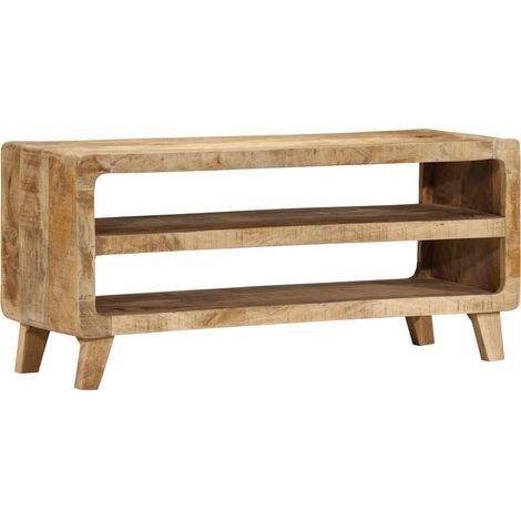 TV-Schrank 105x46x32 cm Raues Massivholz Mango