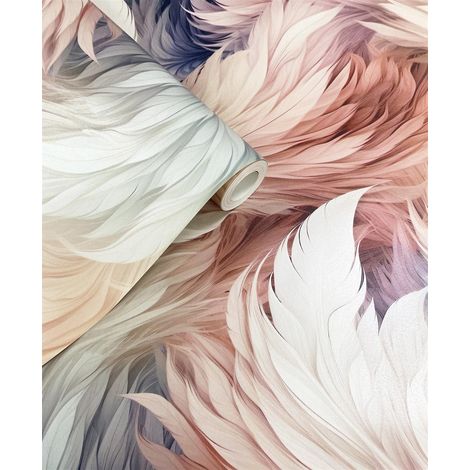 Muriva Feathers Wallpaper Plume Multi Wall Paper Roll (1/5)