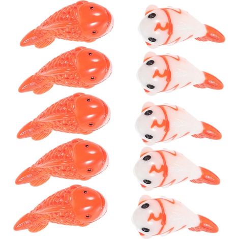 Miniatur Fischfiguren mit Kunstharz 10 Stück Aquarium