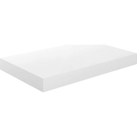 vidaXL Estante flotante de pared blanco brillante MDF 40x23,5x3,8 cm (1/2)