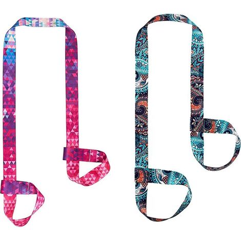 Sangle d'exercice, Sangle Tapis Yoga, Sangle de Transport, Bandes élastiques d'exercice d'entraînement, Sangles de Transport Yoga Mat Strap Réglable Coton Ceinture pour Pilates Fitness Gym (1/5)