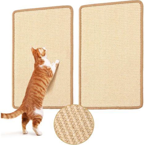 Kratzmatte für Katzen – 2er-Set – Natur-Sisal – Schutz für Möbel und Wände – Vielseitig einsetzbar im Innenbereich – 60 x 40 cm (1/5)