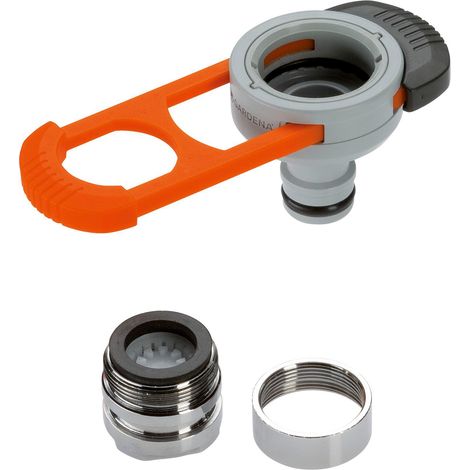 Gardena 8187 Adaptador, Gris, Naranja