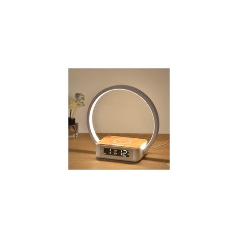 10-W-LED-Nachttischlampe – Touch-Steuerung mit einstellbarer Helligkeit – Qi-Wireless-Ladegerät – Wecklicht – 3 Helligkeitsstufen (1/4)